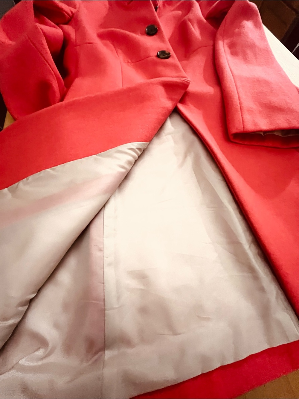 J.Crew Coral Wool Funnel Neck Coat Size 8 B4106 Winter Jacket - Picture 11 of 16